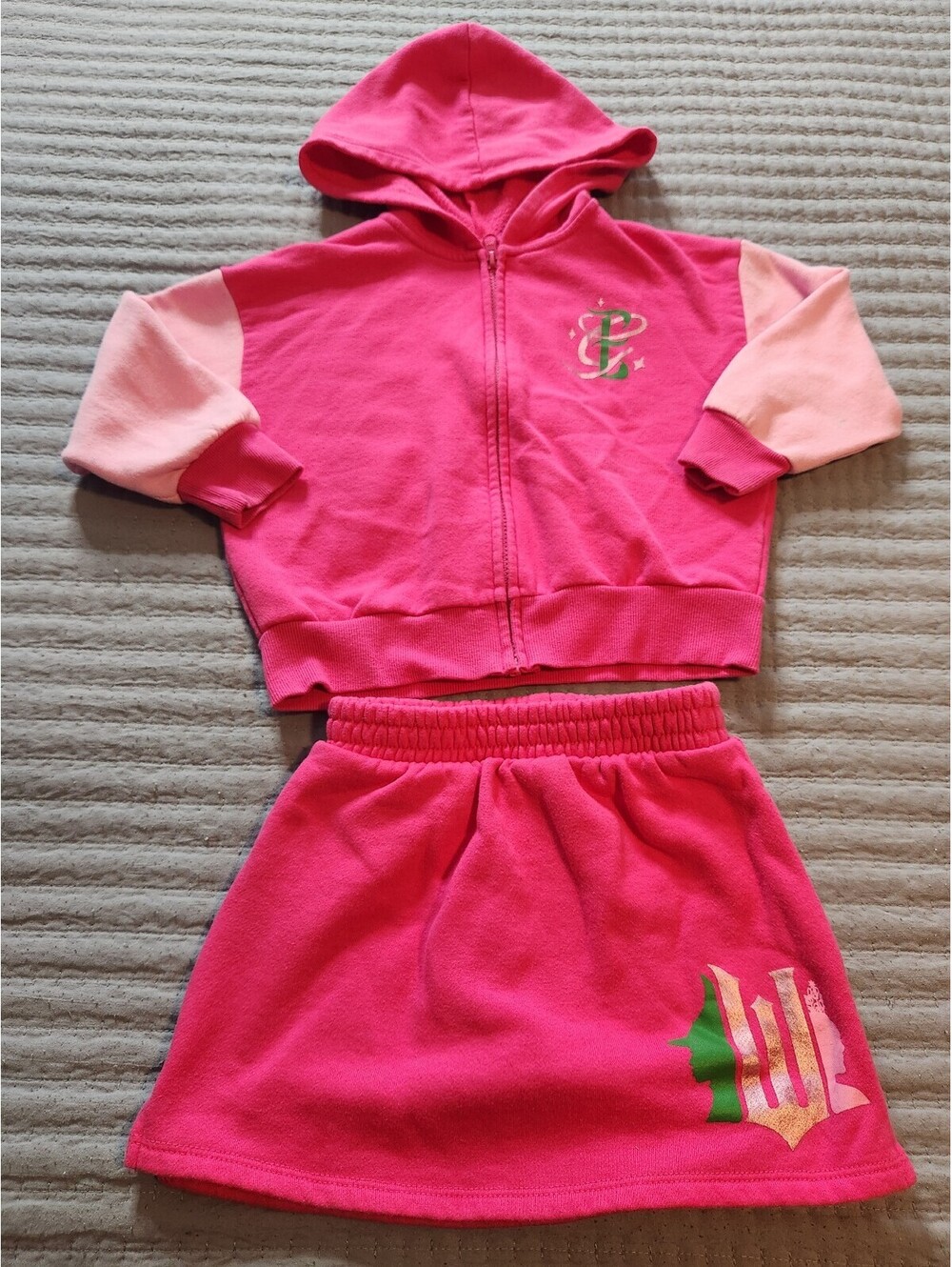 Wicked Glinda & Elphaba Pink Hoodie and Skort Set
